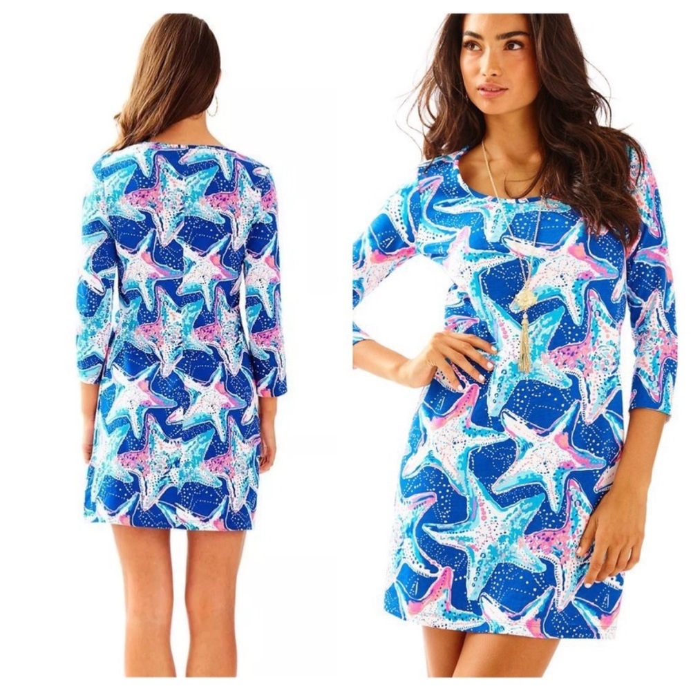 Lilly Pulitzer Beacon Dress Indigo Star Struck Small